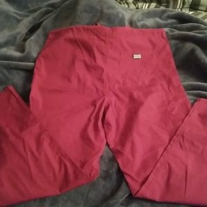 Maroon scrub pants